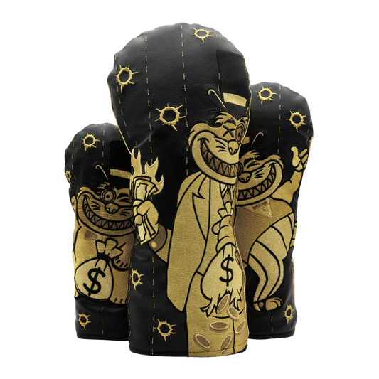 Bettinardi -  2025 Limited Release Black and Gold Multi Gangster Cat Wood Headcover Set
