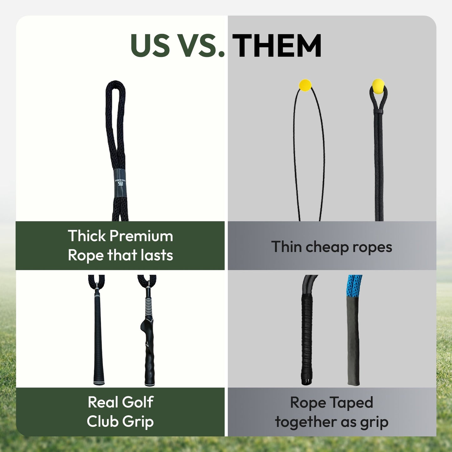 Golf Swing Tempo Trainer - Weighted Rope Training Aid