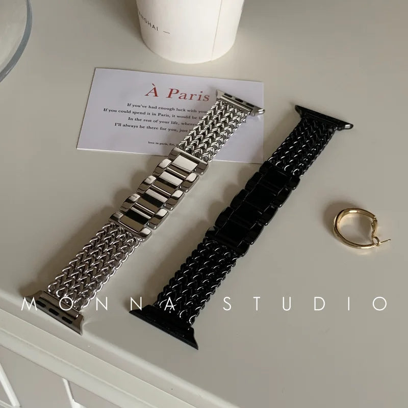 Stainless Steel Apple Watch Strap Series 11/10/9/8/7/6/5/4/ SE / Ultra 1/2/3