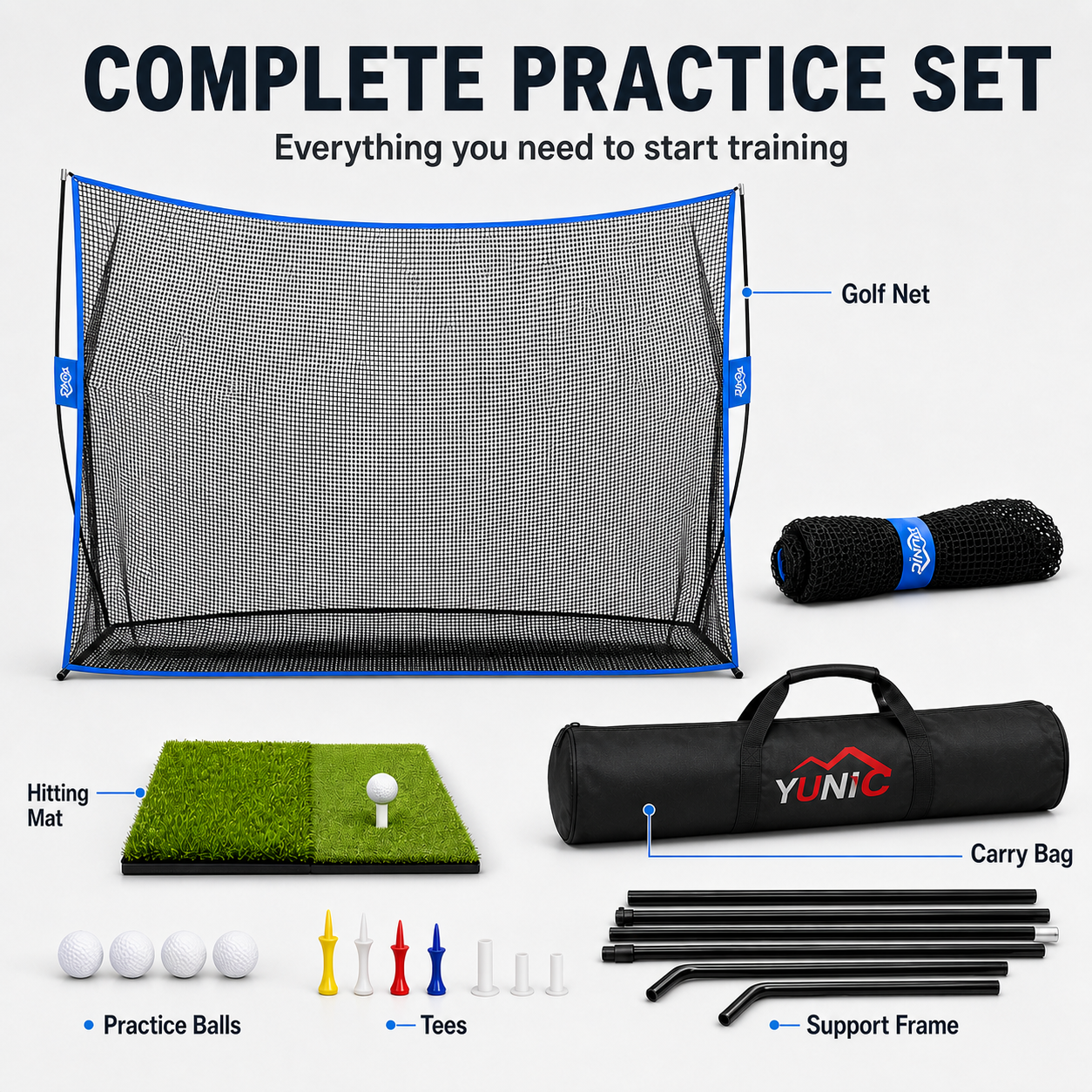 Golf Practice Net - Surface Wall (10ft x 7ft)