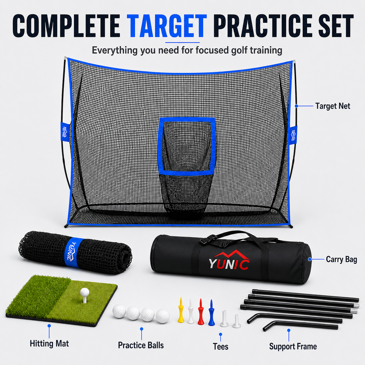 Golf Practice Net - Surface Wall (10ft x 7ft)