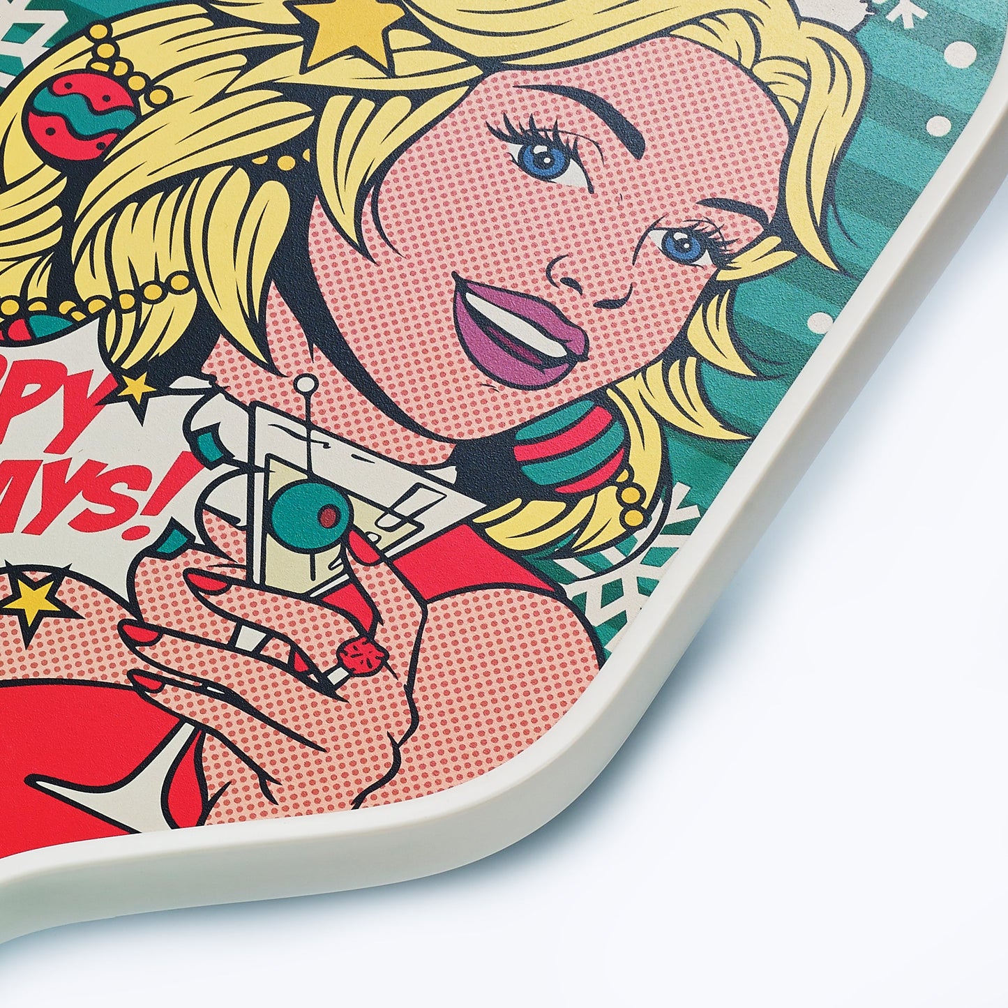 ARTI 16mm T700 Carbon Fiber Kristen & Kristy "Happy Holidays" Pickleball Paddle - USA Pickleball Approved