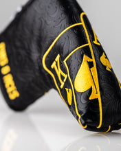 Load image into Gallery viewer, Black/Gold Ace of Spades - Blade Putter Cover
