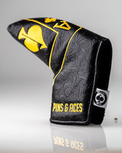 Load image into Gallery viewer, Black/Gold Ace of Spades - Blade Putter Cover
