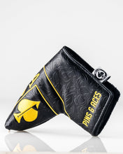 Load image into Gallery viewer, Black/Gold Ace of Spades - Blade Putter Cover
