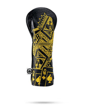Load image into Gallery viewer, Black/Gold Queen of Spades - Fairway Cover
