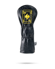 Load image into Gallery viewer, Black/Gold Queen of Spades - Fairway Cover
