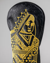 Load image into Gallery viewer, Black/Gold Queen of Spades - Fairway Cover
