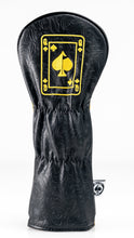 Load image into Gallery viewer, Black/Gold Queen of Spades - Fairway Cover
