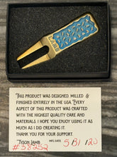 Load image into Gallery viewer, Tyson Lamb Crafted Red and Blue Eclair Divot Tool
