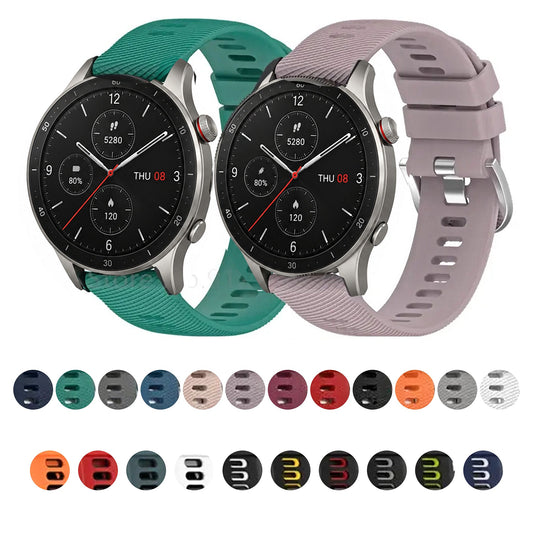 Amazfit Balance, GTR, GTS & Bip Two-Tone Silicone Band, 22 Colors