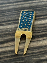 Load image into Gallery viewer, Tyson Lamb Crafted Red and Blue Eclair Divot Tool
