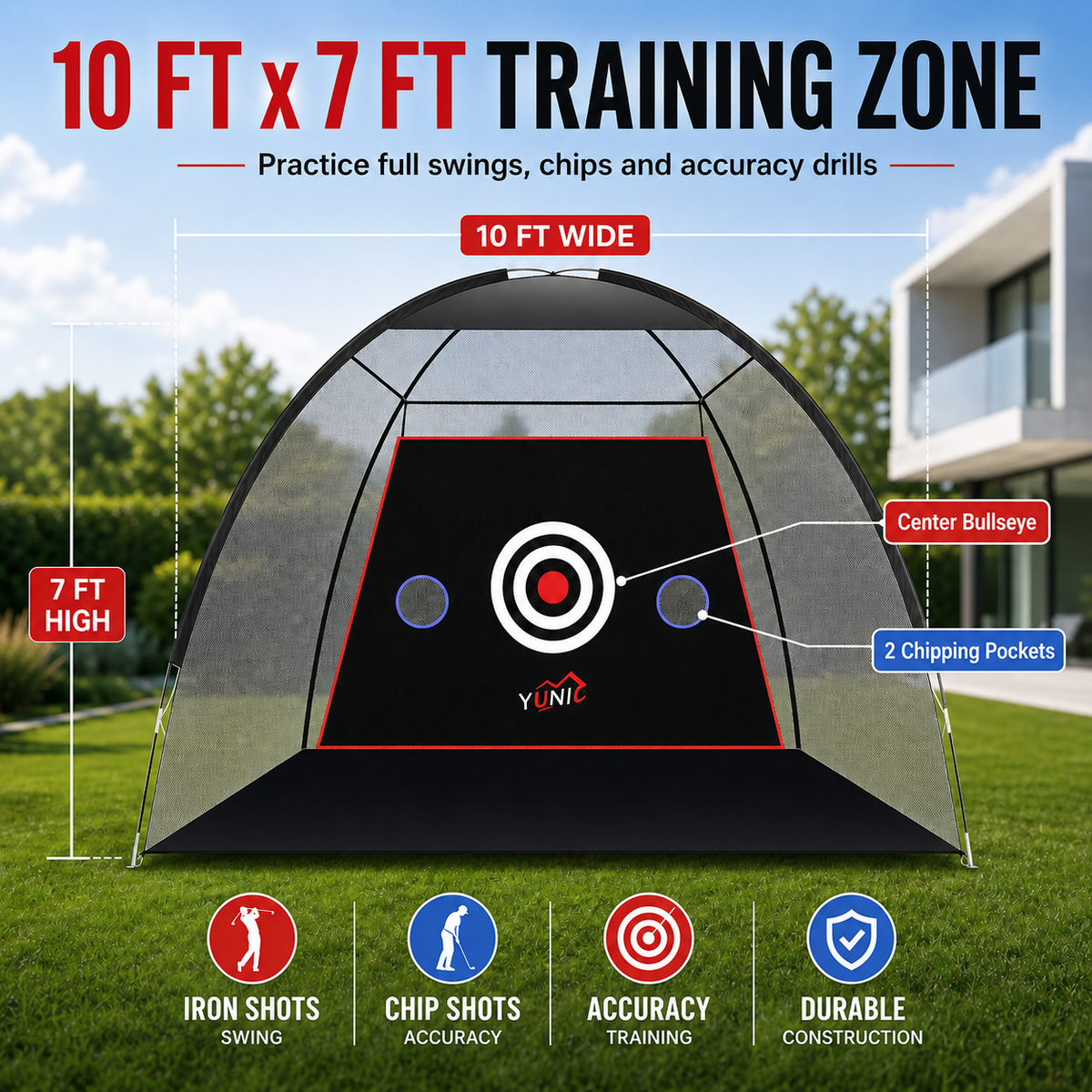 Golf Practice Net - Tent Style (10ft x 7ft)