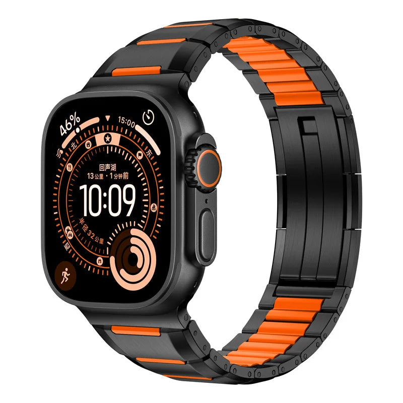 Steel & Silicone Apple Watch Band Series 11/10/9/8/7/6/5/4/ SE / Ultra 1/2/3