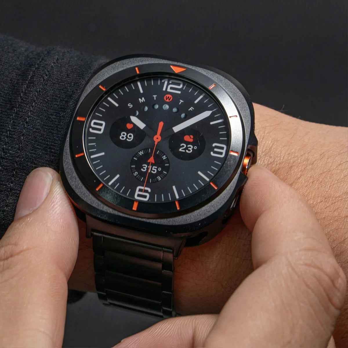 Samsung Galaxy Watch Ultra 47mm Metal Case - Anti-Fall Hard Alloy Frame + Protective