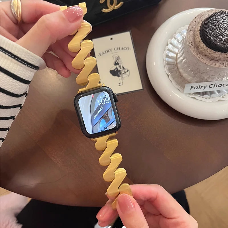 Steel Strap For Apple Watch Band Series 11/10/9/8/7/6/5/4/ SE / Ultra 1/2/3