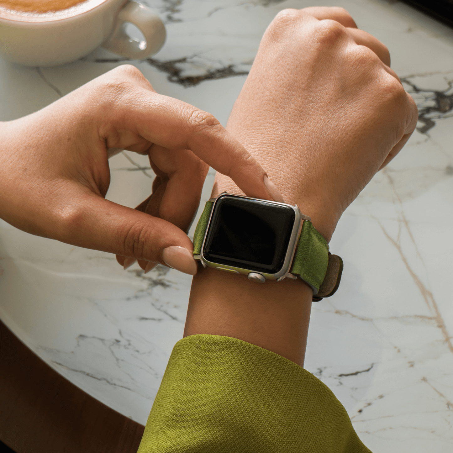 Apple Watch Red Leather Strap - Boston