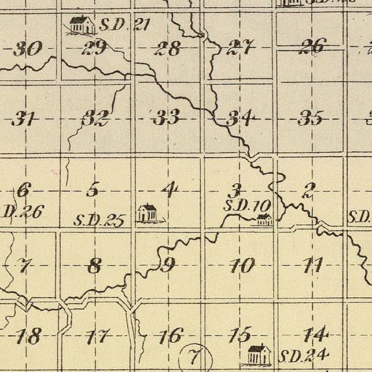 Vintage Map of Golfax County, Nebraska 1885