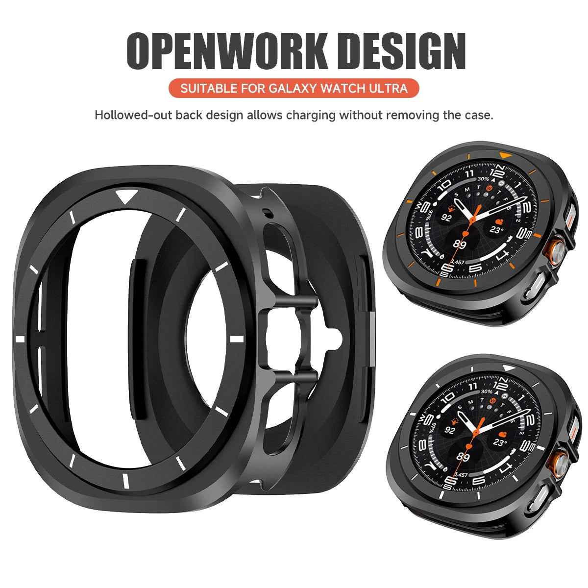 Samsung Galaxy Watch Ultra 47mm Metal Case - Anti-Fall Hard Alloy Frame + Protective