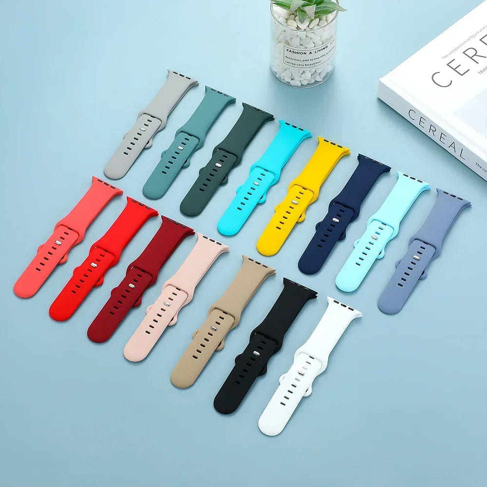 Silicone Apple Watch Band Series 11/10/9/8/7/6/5/4/ SE / Ultra 1/2/3