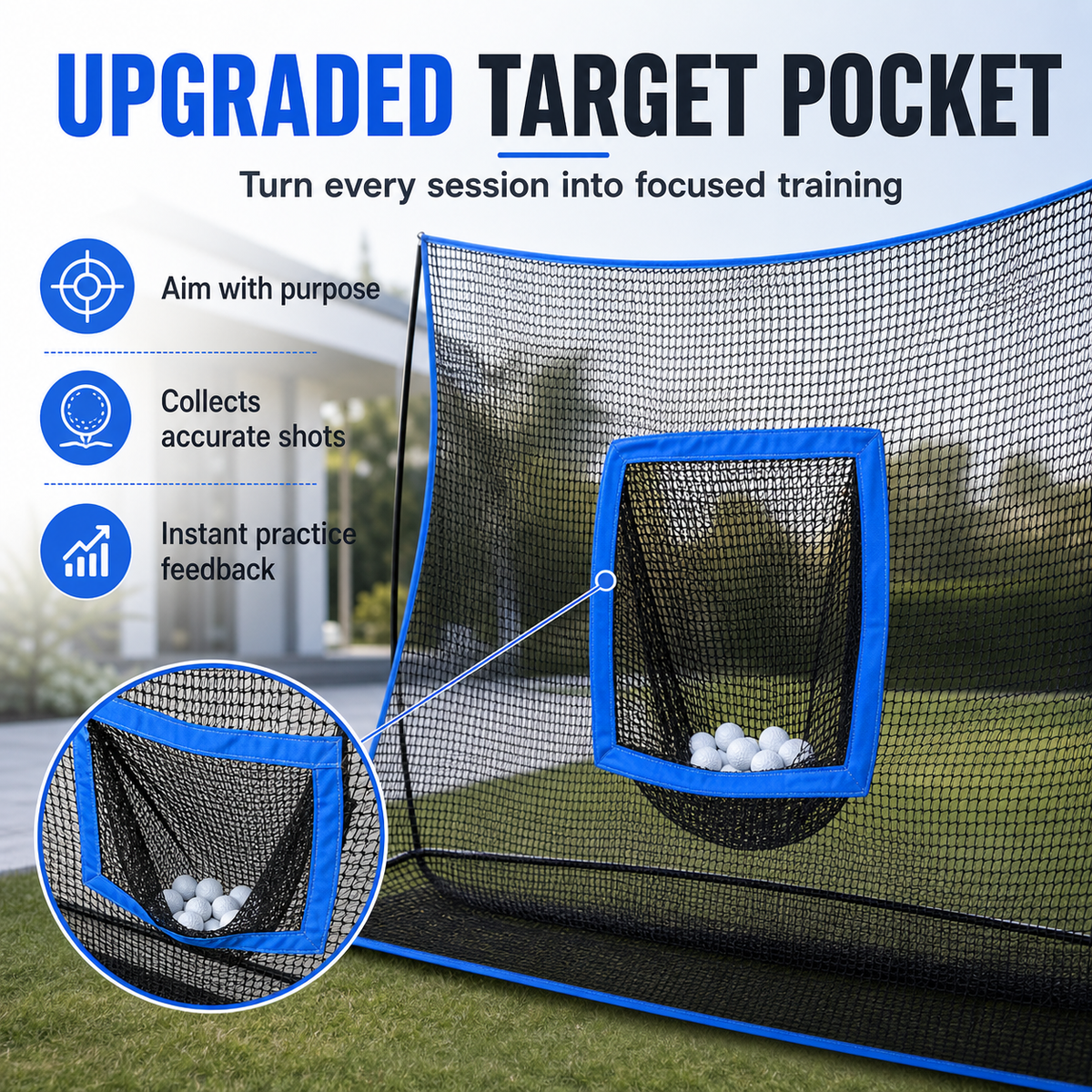 Golf Practice Net - Surface Wall (10ft x 7ft)