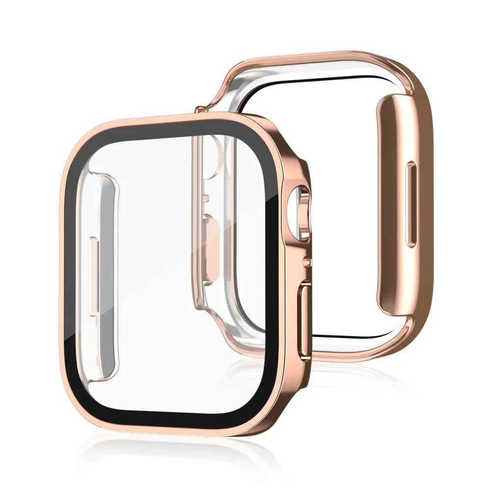 Case for Apple Watch 11, 10, 9, 8, 7, 6, 5, SE Screen Protector Glass+Cover