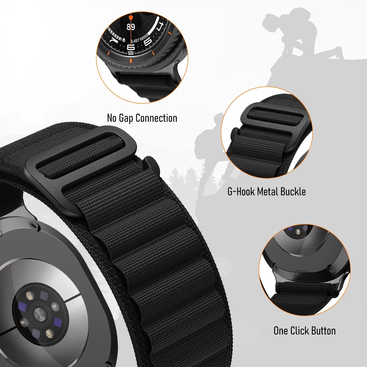 Alpine Loop Strap for Samsung Galaxy Watch 8 40MM 44MM, 46MM