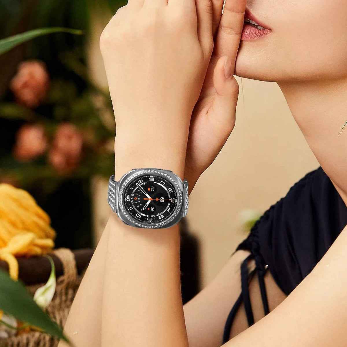 Diamond Samsung Galaxy Watch 8, 7, 6, 5, 4 Case 40MM, 44MM, Protective Case PC