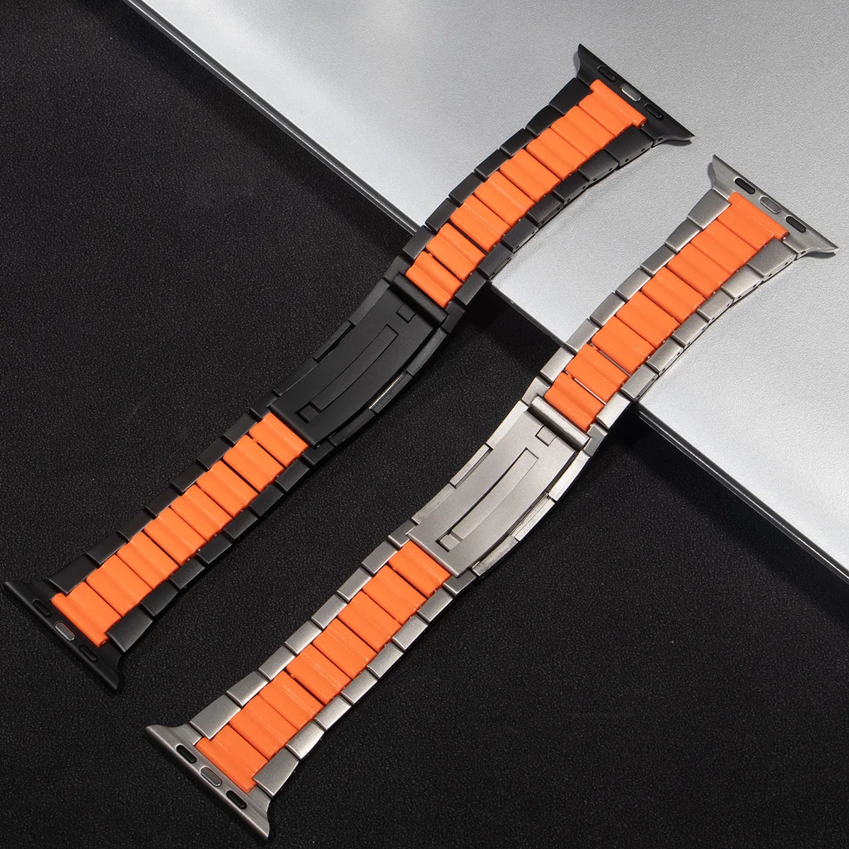 Steel & Silicone Apple Watch Band Series 11/10/9/8/7/6/5/4/ SE / Ultra 1/2/3