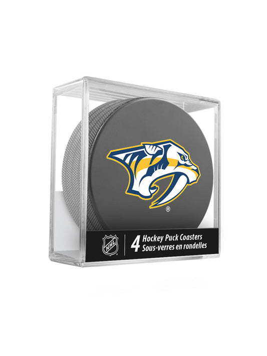 Nashville Predators Hockey Puck Coaster Set