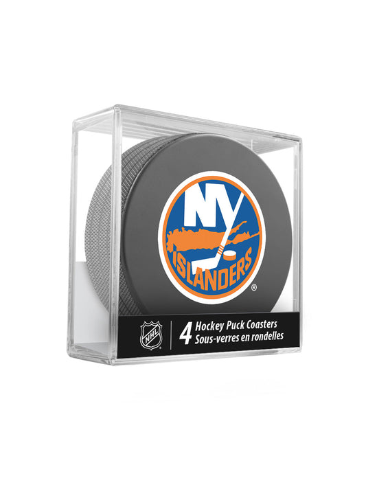 New York Islanders Hockey Puck Coaster Set