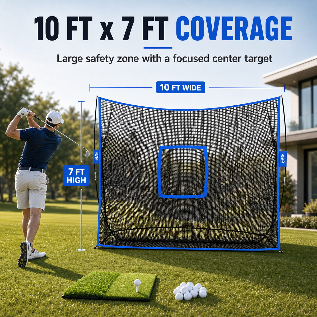 Golf Practice Net - Surface Wall (10ft x 7ft)