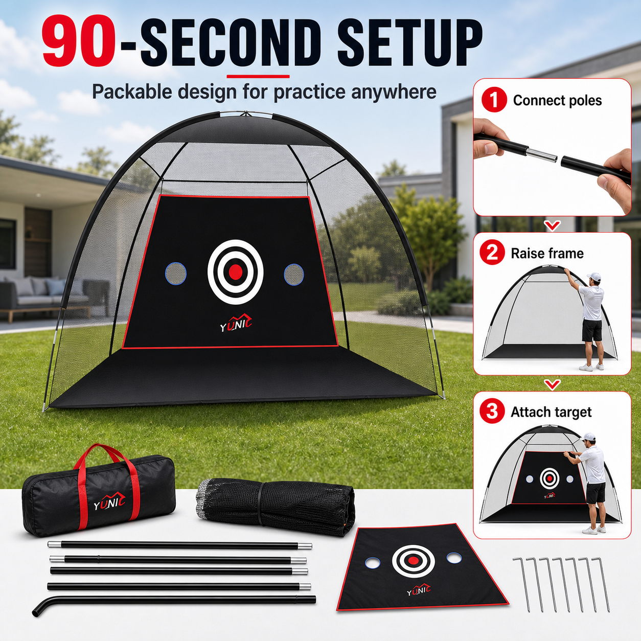Golf Practice Net - Tent Style (10ft x 7ft)