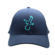 Load image into Gallery viewer, Navy/Teal Eagle Performance Hat
