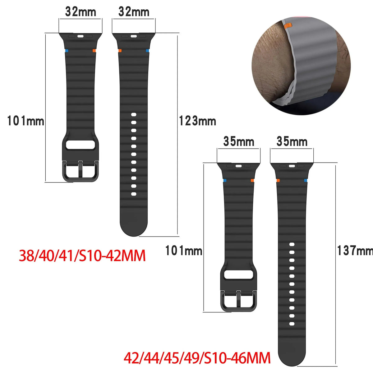 Strap For Apple Watch Band Series 11/10/9/8/7/6/5/4/ SE / Ultra 1/2/3 - Stylish & Protective