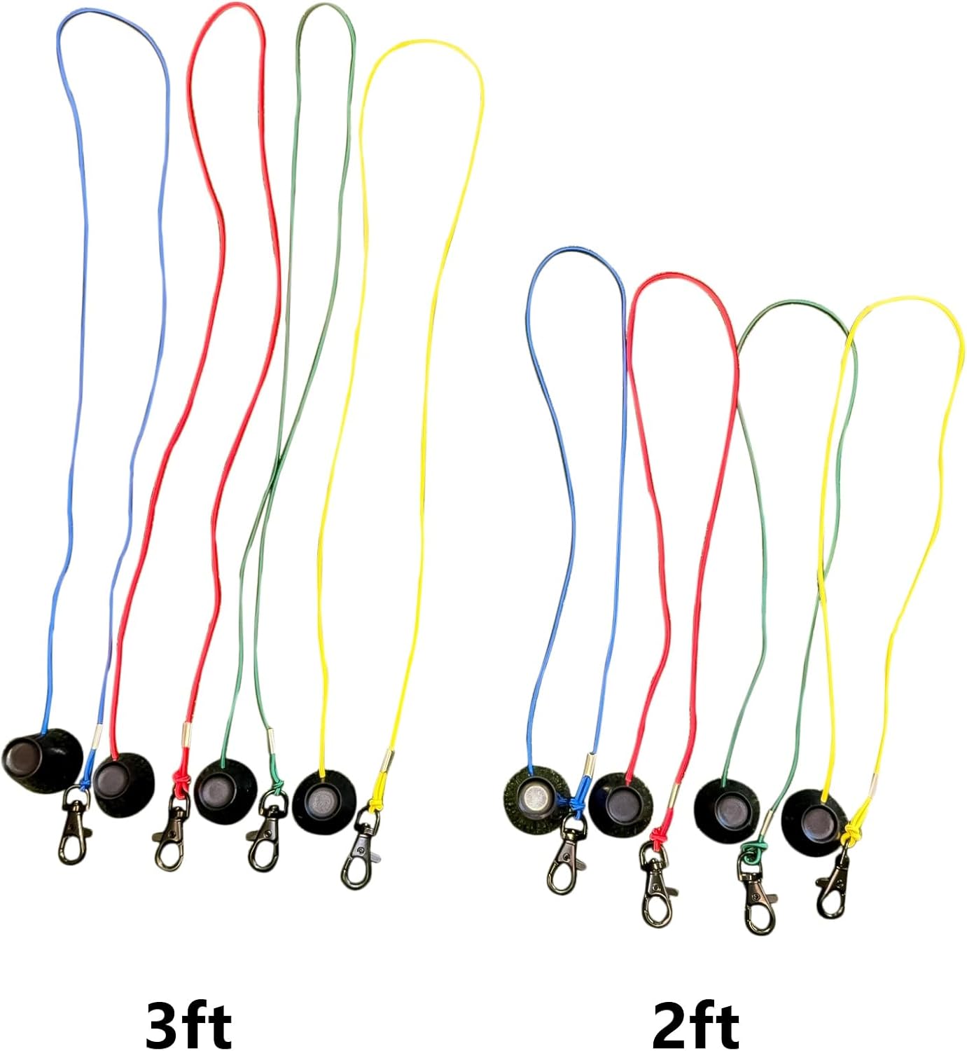 2FT Golf Simulator Tees - Durable Silicone Sim Tees with Bungee Cord and Swivel Clip
