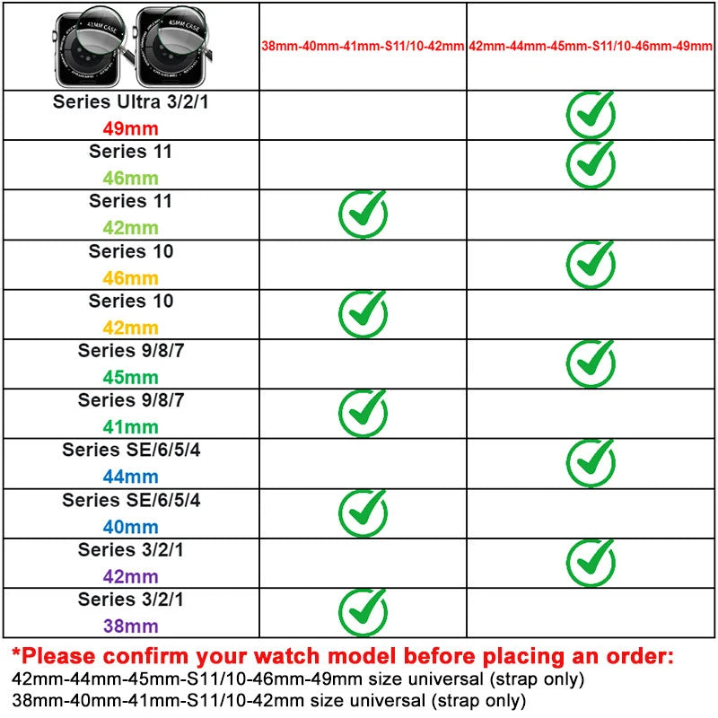 Strap For Apple Watch Band Series 11/10/9/8/7/6/5/4/ SE / Ultra 1/2/3 - Stylish & Protective