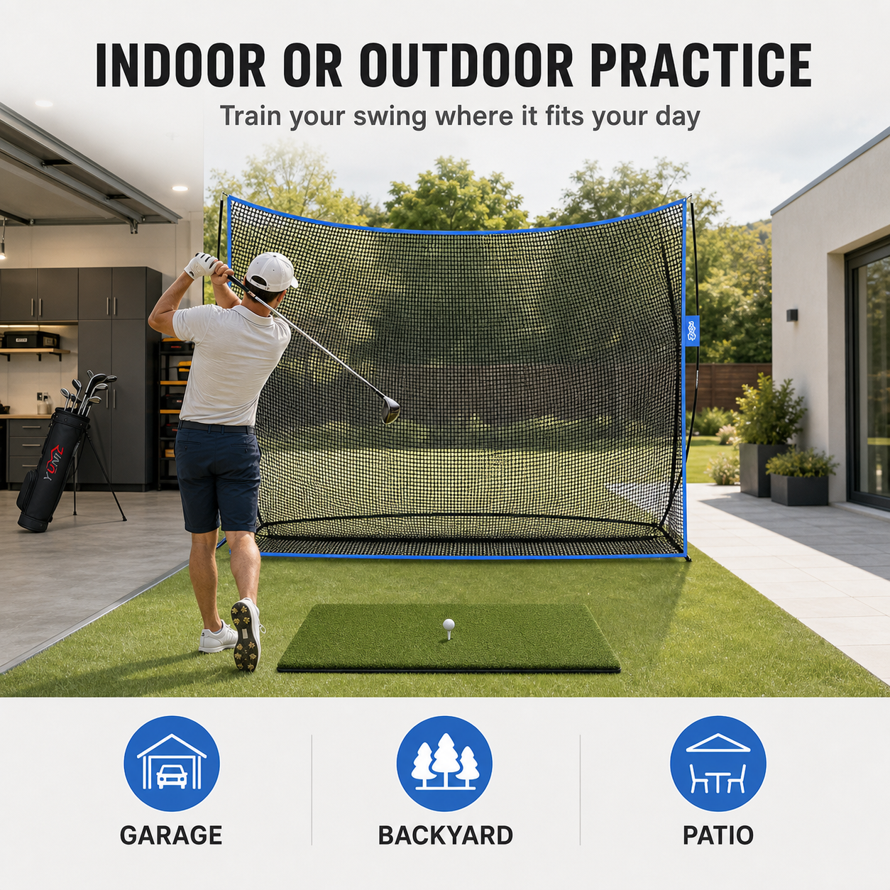 Golf Practice Net - Surface Wall (10ft x 7ft)