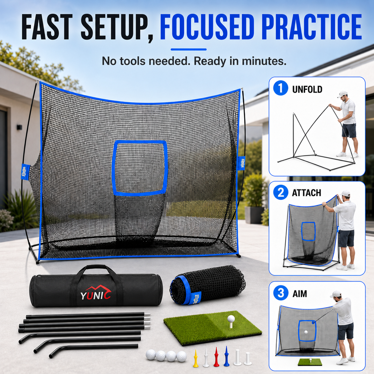 Golf Practice Net - Surface Wall (10ft x 7ft)