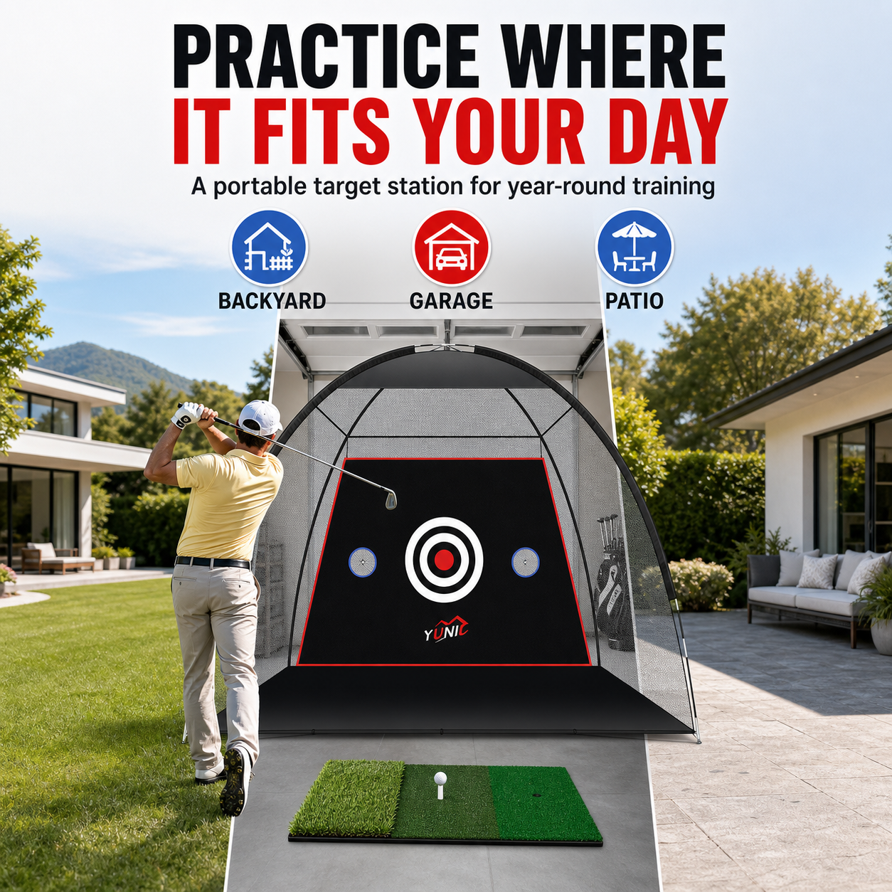 Golf Practice Net - Tent Style (10ft x 7ft)