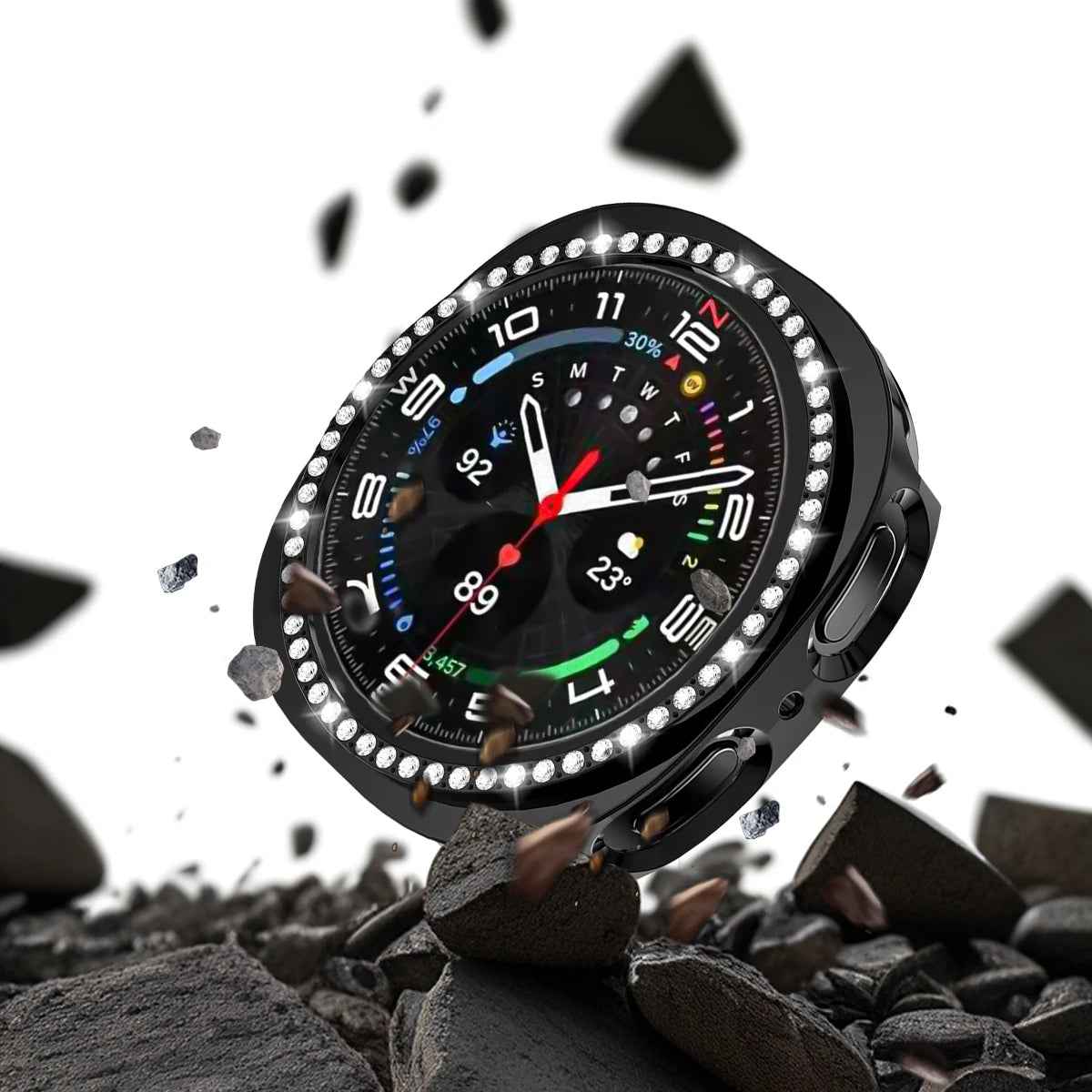 Diamond Samsung Galaxy Watch 8, 7, 6, 5, 4 Case 40MM, 44MM, Protective Case PC