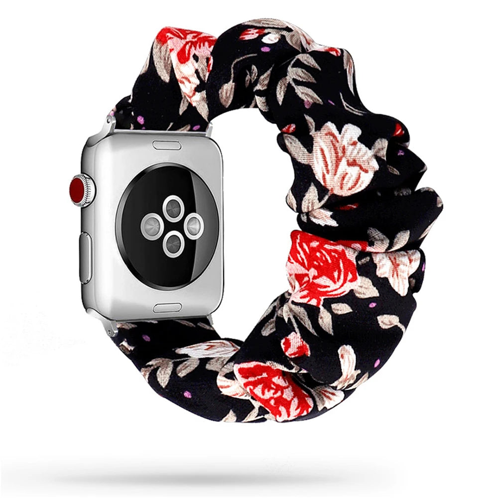 Scrunchie Elastic Apple Watch Armband Series 11/10/9/8/7/6/5/4/ SE / Ultra 1/2/3