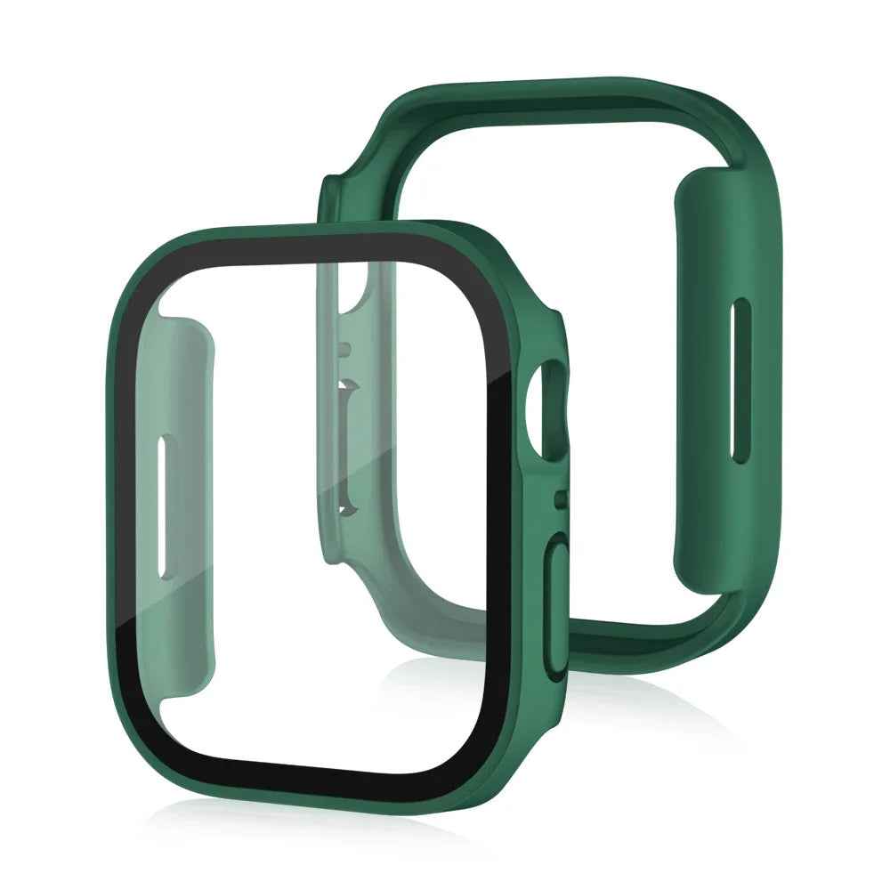 Case for Apple Watch 11, 10, 9, 8, 7, 6, 5, SE Screen Protector Glass+Cover