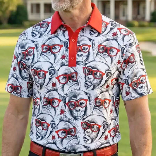 Party Animal Cool-Stretch Men's Golf Polo – Monkey