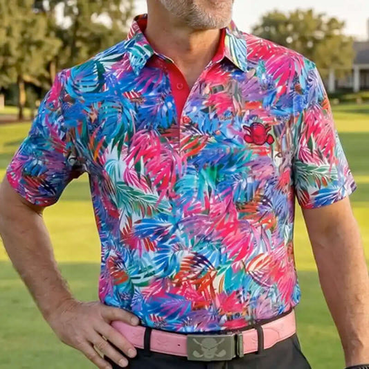 Summertime Cool-Stretch Men's Golf Shirt (Multicolor)