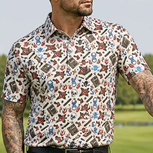 Cigar Flash Cool Stretch Men's Golf Shirt