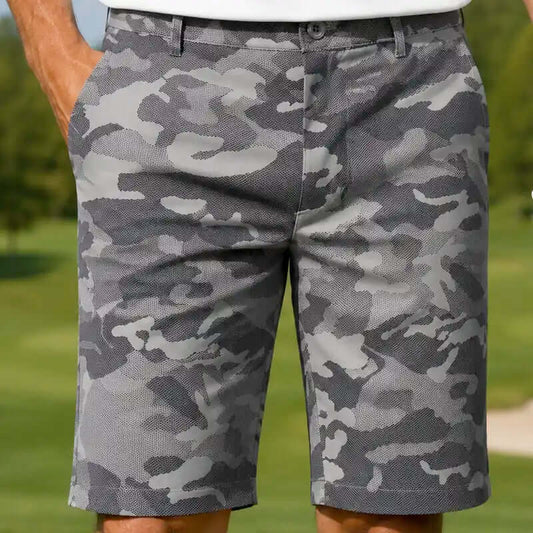 Camo X Cool-Stretch Men's Golf Shorts (Grey)