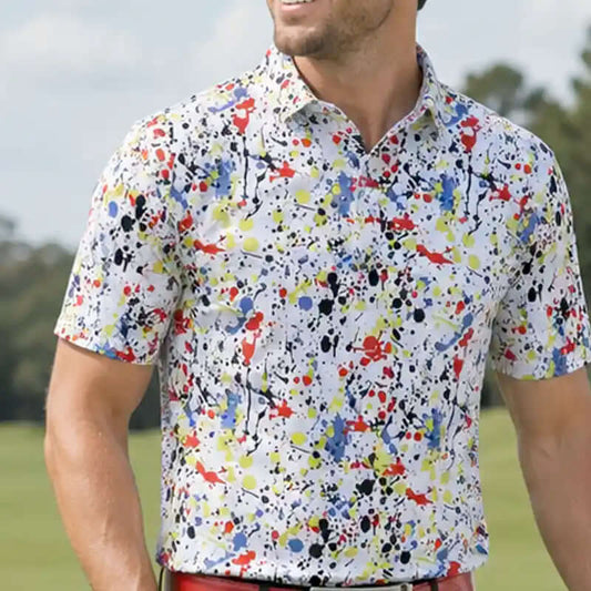 Cool-Stretch Men's A-Game Golf Shirt – White