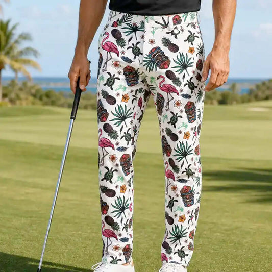 Aloha Hawaiian Cool-Stretch Men's Golf Pants (Tiki)