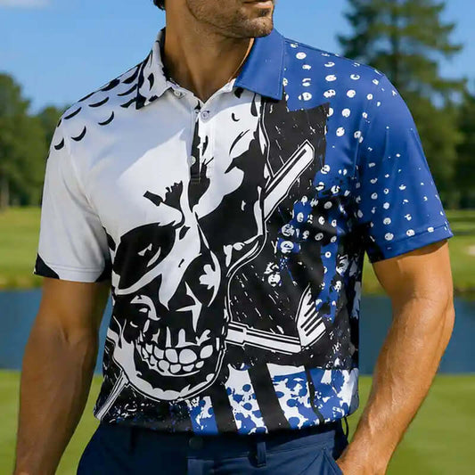 Blade Mens Golf Shirt (Blue)